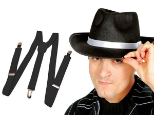 ZESTAW AL CAPONE CZARNY 2el