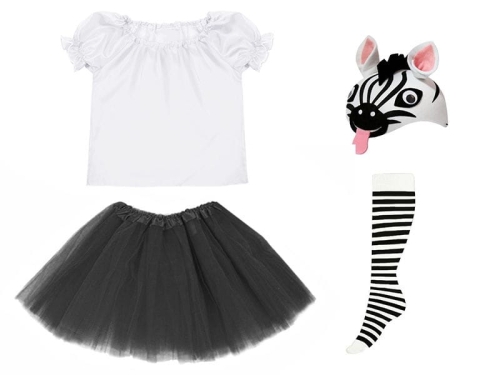 STRÓJ ZEBRA DZIEWCZYNKA 116-128 4el