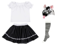 STRÓJ ZEBRA DZIEWCZYNKA 134-140 4el