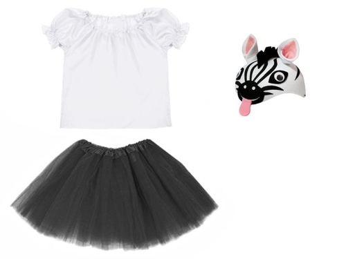 STRÓJ ZEBRA DZIEWCZYNKA 134-140 3el