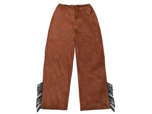 SPODNIE DŁUGIE KOWBOJ WELUROWE BRĄZOWE 134-140