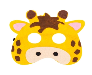 MASKA ŻYRAFA FILCOWA ŻÓŁTA