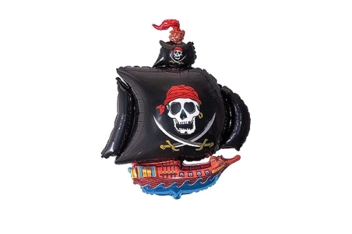 BALON STATEK PIRACKI CZARNY 24'' 61cm