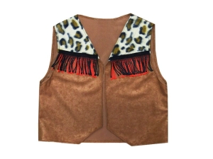 KAMIZELKA INDIANIN WERLUROWA BRĄZOWA 134-140