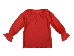 KOSZULA Z MANKIETAMI POLIESTER CZERWONA 146-158