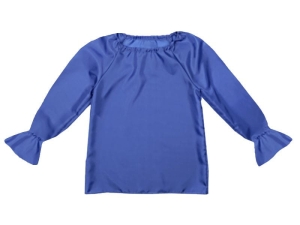 KOSZULA Z MANKIETAMI POLIESTER NIEBIESKA 116-128