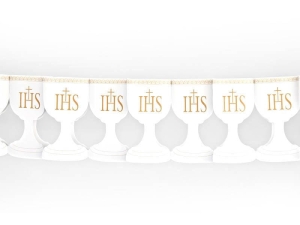 GIRLANDA PAPIEROWA KIELICH BIAŁA 3m