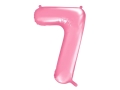 BALON CYFRA 7 J.RÓŻ 34'' 86cm
