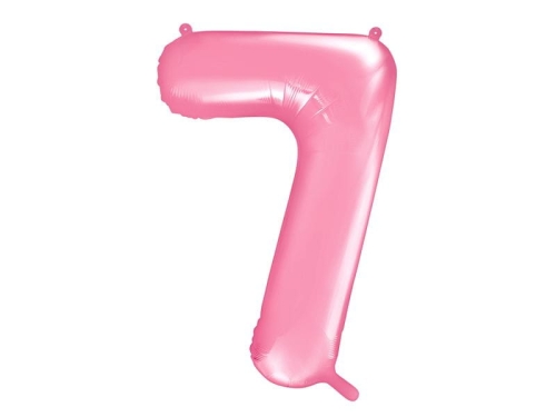 BALON CYFRA 7 J.RÓŻ 34'' 86cm