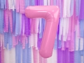 BALON CYFRA 7 J.RÓŻ 34'' 86cm