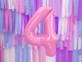 BALON CYFRA 4 J.RÓŻ 34'' 86cm