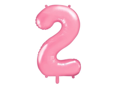 BALON CYFRA 2 J.RÓŻ 34'' 86cm