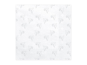 SERWETKI KOMUNIA GOŁĄBEK SREBRNY 20szt.