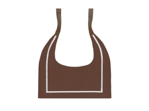 KOŁNIERZYK WIGOFIL Z BIAŁĄ LAMÓWKĄ BRĄZOWY 