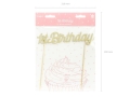 TOPPER NA TORT 1st BIRTHDAY ZŁOTY 21cm