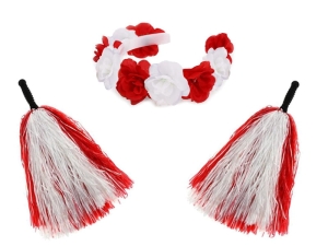 ZESTAW KIBICA BIAŁO-CZERWONY 3el