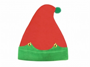 CZAPKA ELF DZWONECZKI CZERWONA
