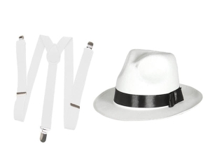 ZESTAW AL CAPONE BIAŁY 2el