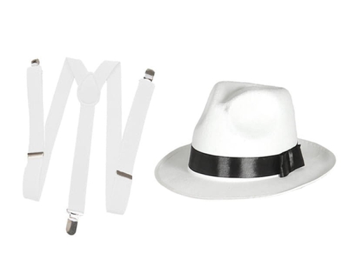 KOMPLET AL CAPONE BIAŁY 2el