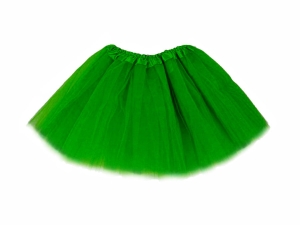 SPÓDNICZKA TIULOWA TRÓJWARSTWOWA CIEMNOZIELONA 28cm