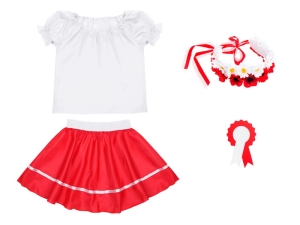 ZESTAW NARODOWY BIAŁO-CZERWONY 98-110 4el