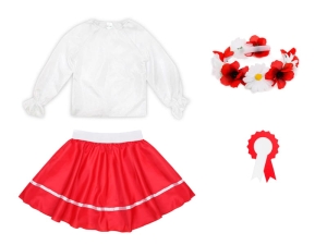 ZESTAW NARODOWY BIAŁO-CZERWONY 98-110 4el