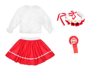 ZESTAW NARODOWY BIAŁO-CZERWONY 98-110 4el