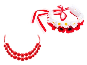 ZESTAW LUDOWY CZERWONY 2el