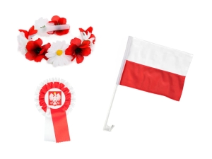 ZESTAW NARODOWY BIAŁO-CZERWONY 3el