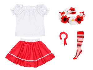 ZESTAW NARODOWY BIAŁO-CZERWONY 98-110 5el