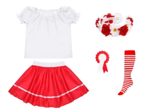 ZESTAW NARODOWY BIAŁO-CZERWONY 98-110 5el