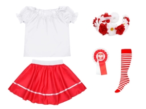 ZESTAW NARODOWY BIAŁO-CZERWONY 98-110 5el