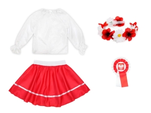 ZESTAW NARODOWY BIAŁO-CZERWONY 98-110 4el