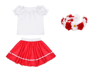 ZESTAW NARODOWY BIAŁO-CZERWONY 134-140 3el