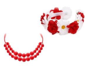 ZESTAW LUDOWY CZERWONY 2el