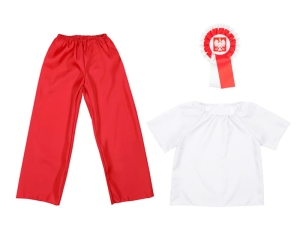 ZESTAW NARODOWY BIAŁO-CZERWONY 98-110 3el