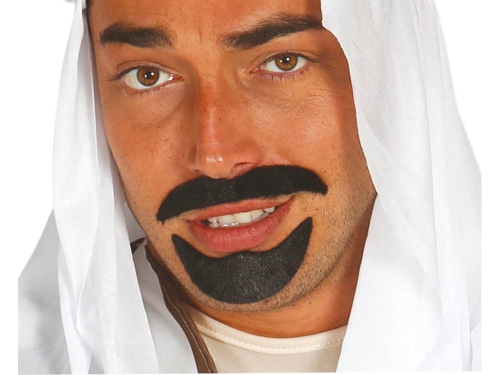 WĄSY I BRODA CZARNE