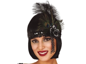 OPASKA CEKINOWA PIÓRO CZARNA 