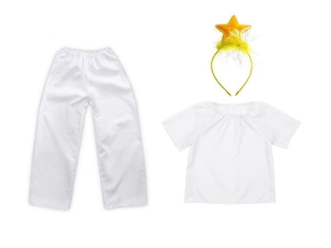 ZESTAW ANIOŁEK BIAŁY 134-140 3el