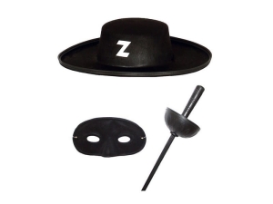 ZESTAW ZORRO CZARNY 3el