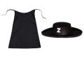 ZESTAW ZORRO PELERYNA 75cm 2el