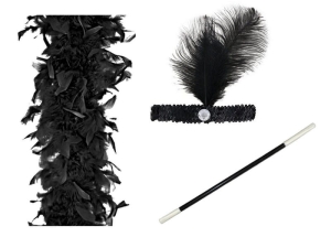 ZESTAW RETRO CZARNY 3el