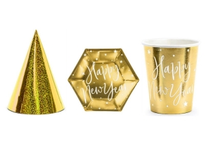 ZESTAW SYLWESTER ZŁOTY 18el