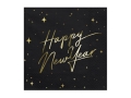 SERWETKI HAPPY NEW YEAR CZARNE 20szt
