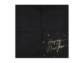 SERWETKI HAPPY NEW YEAR CZARNE 20szt