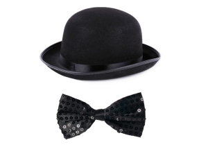 ZESTAW CHARLIE CHAPLIN CZARNY 2el