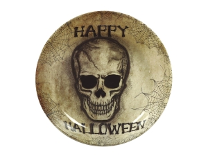 MISKA CZASZKA HAPPY HALLOWEEN BRĄZOWA 31cm