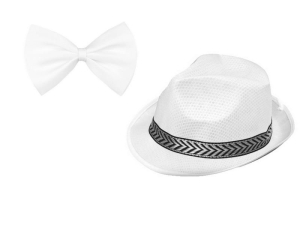 ZESTAW GANGSTER BIAŁY 2el