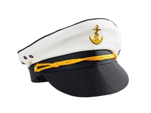 CZAPKA KAPITAN STATKU BIAŁA