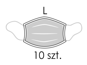 MASKA HIGIENICZNA DWUWARSTWOWA CZARNA M/L WF-002 10szt